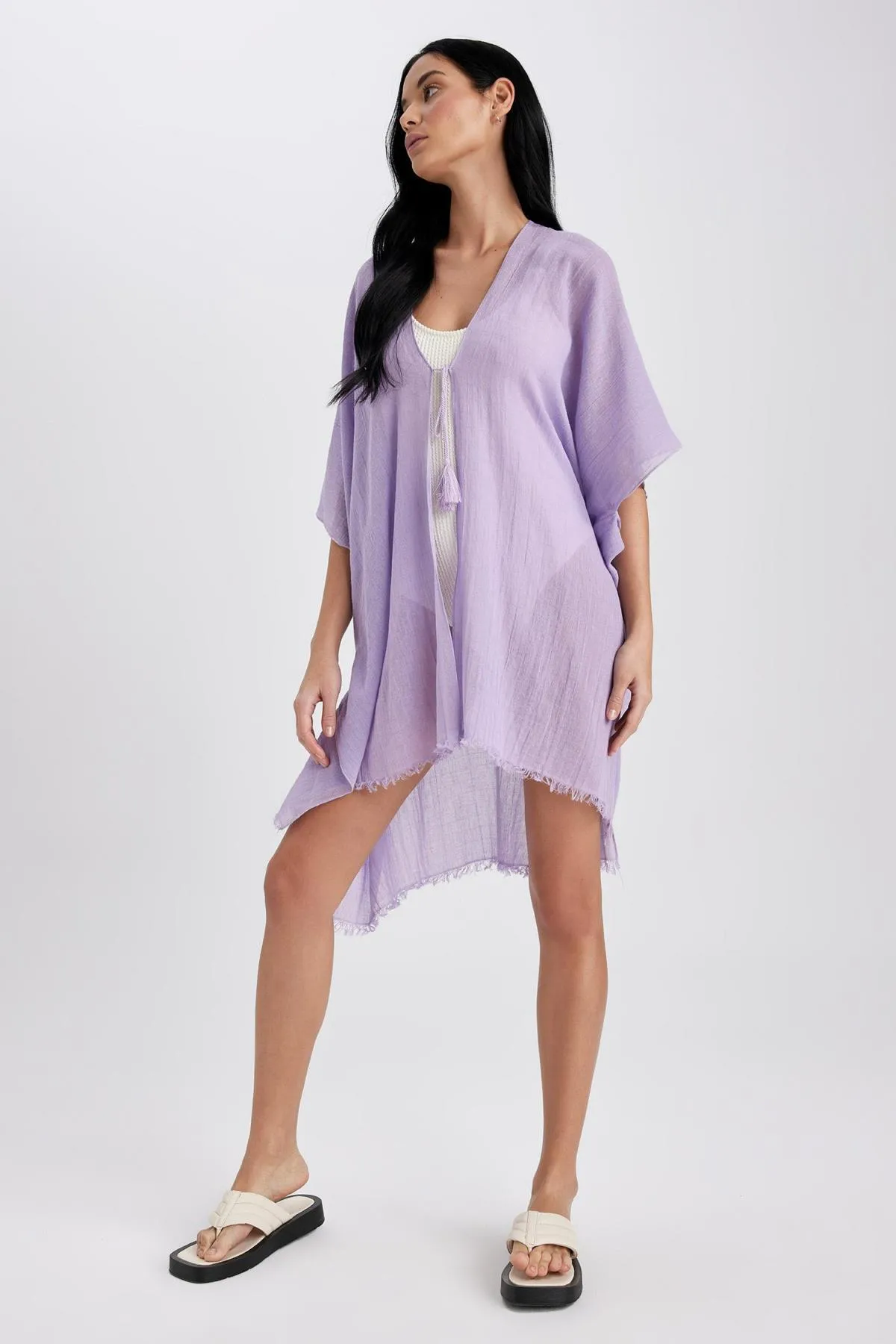 DeFacto  Fall In Love Baumwoll-Kimono in normaler Passform