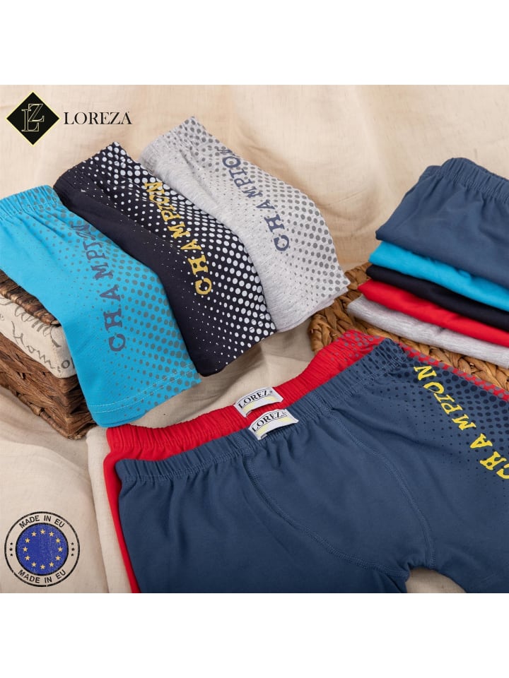 LOREZA 10er Set Boxershorts - Champion- Bunt günstig kaufen