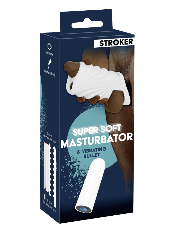 Stroker Masturbator Super Soft Masturbator & Vibrating Bullet in weiß günstig kaufen 12,5