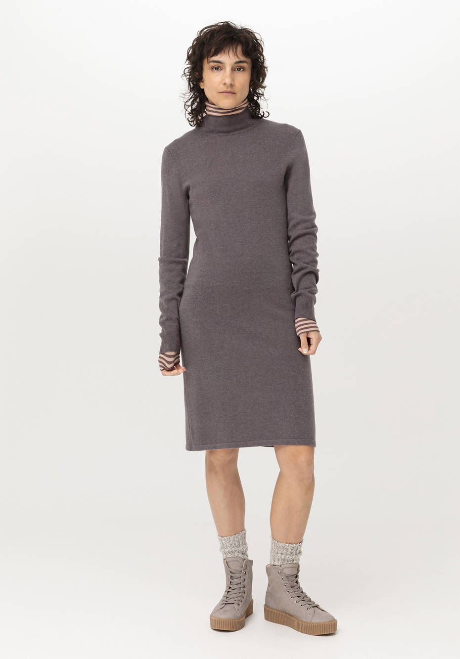 Strickkleid aus Bio-Merinowolle mit Kaschmir