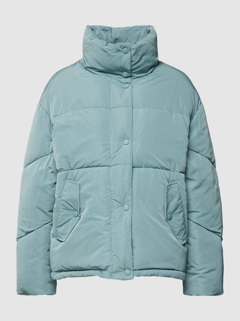 Steppjacke mit Stehkragen in lagune
