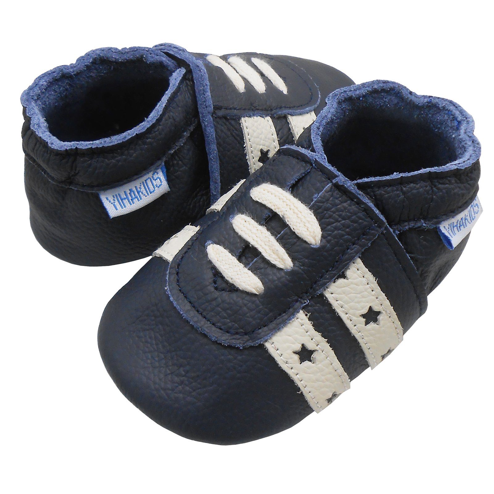 Yalion Weiche Leder Krabbelschuhe Baby Lauflernschuhe Lederpuschen Lauflernschuh