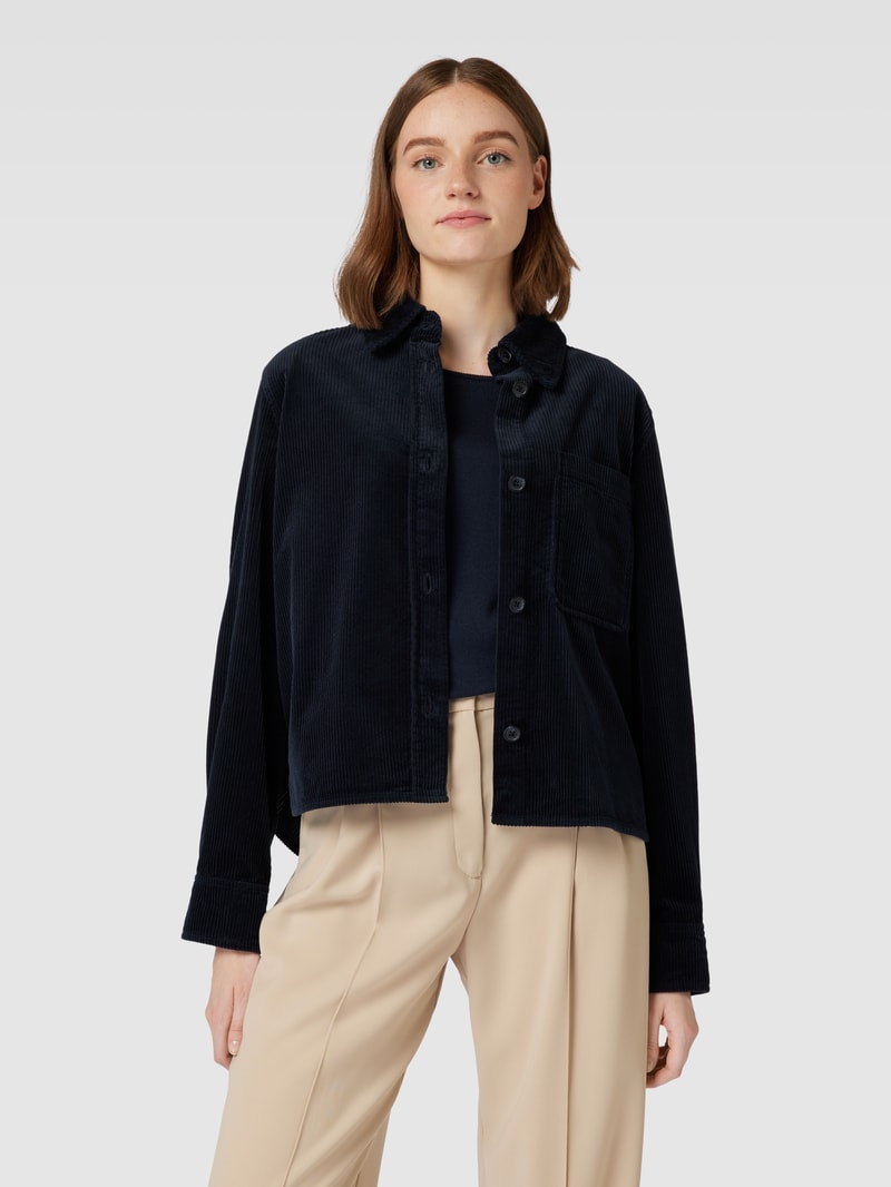 Blazer in Cord-Optik in marineblau