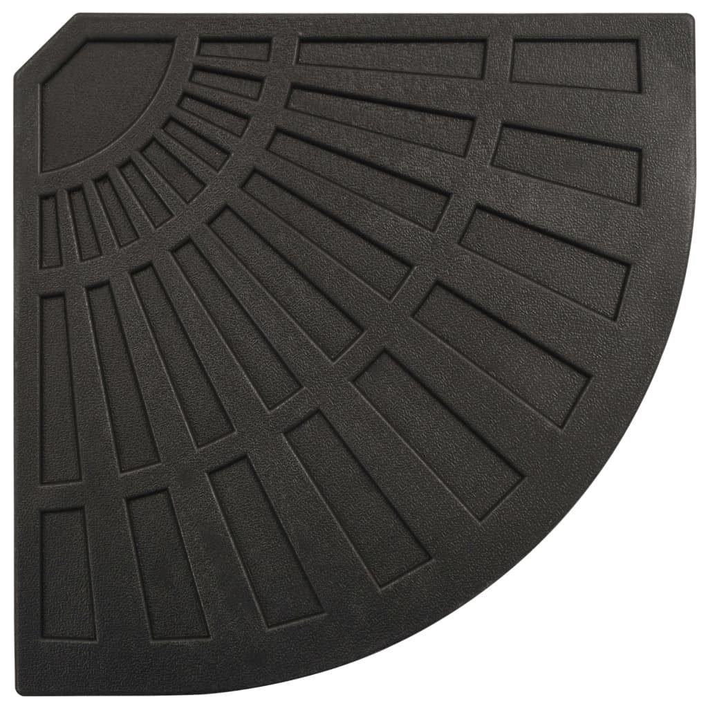 vidaXL Schirmhalter Sonnenschirm-Gewichtsplatte Schwarz Fächerförmig 20 kg