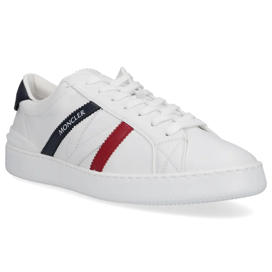 Moncler - Sneaker low MONACO M Kalbsleder - weiß