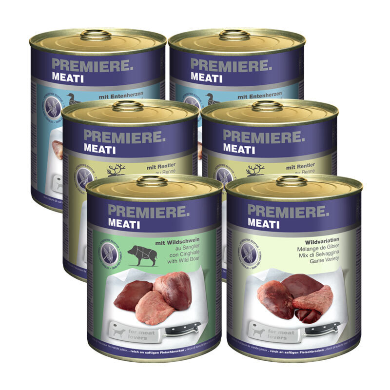 PREMIERE Hundenassfutter PREMIERE Meati Mixpaket 6x800g Mixpaket 4