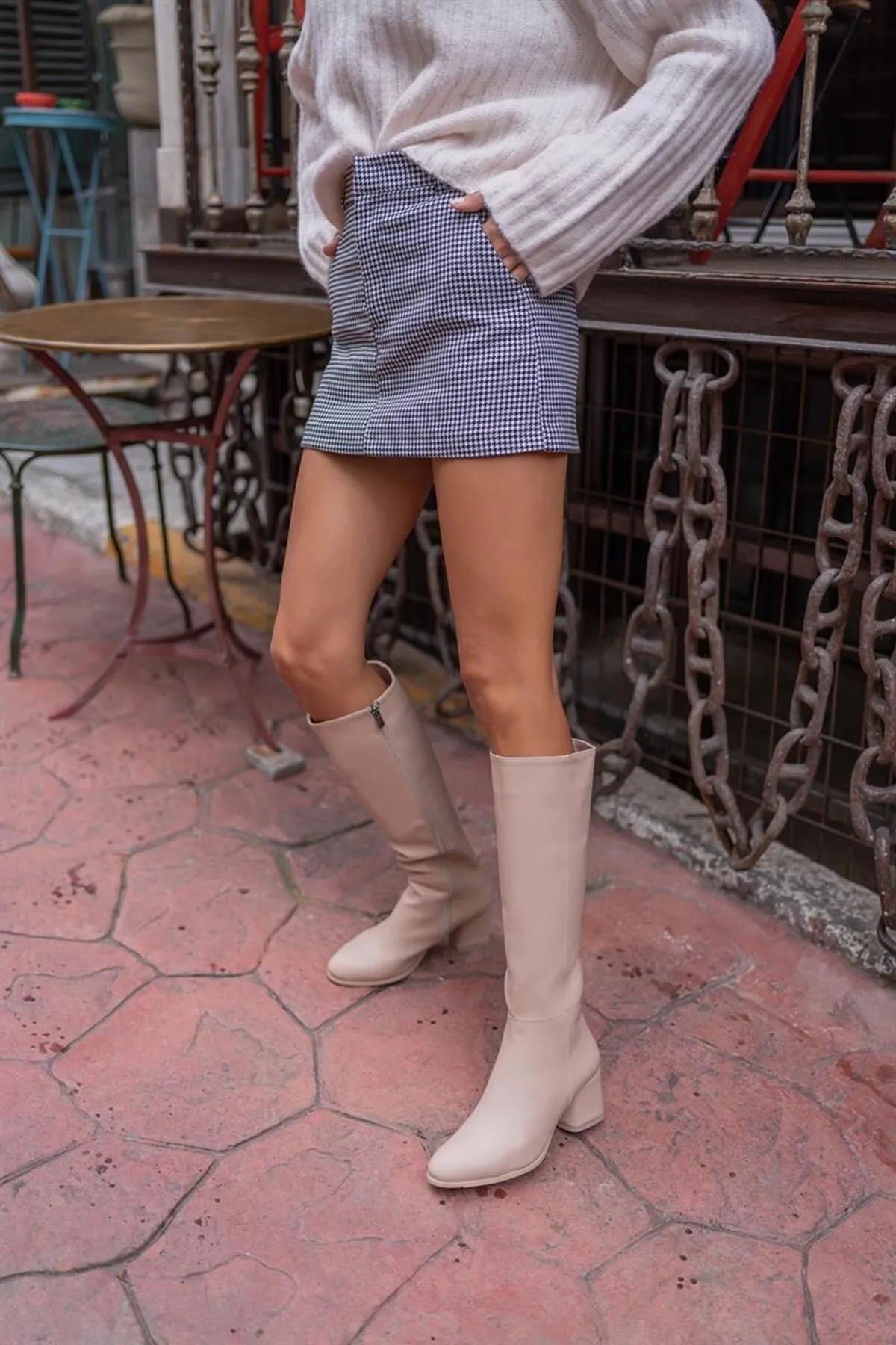 Madamra  Nerzfarbene Damenstiefel