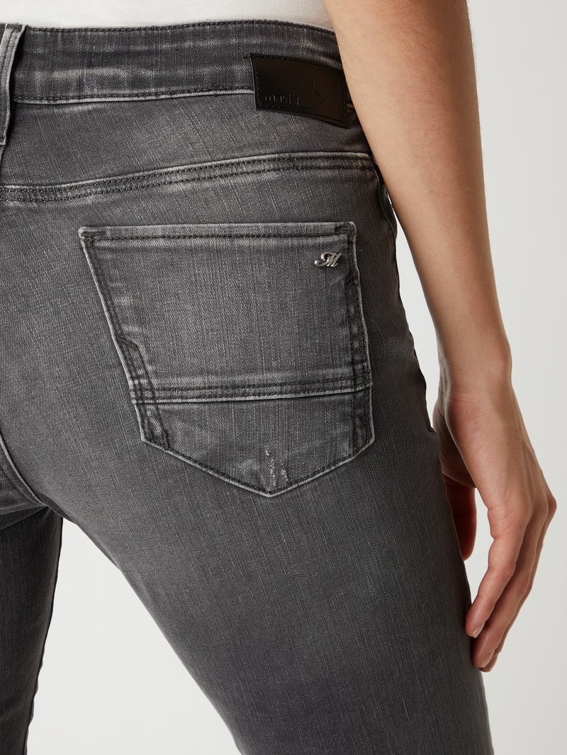 Super Skinny Fit Jeans mit Stretch-Anteil Modell 'Adriana' in dunkelgrau