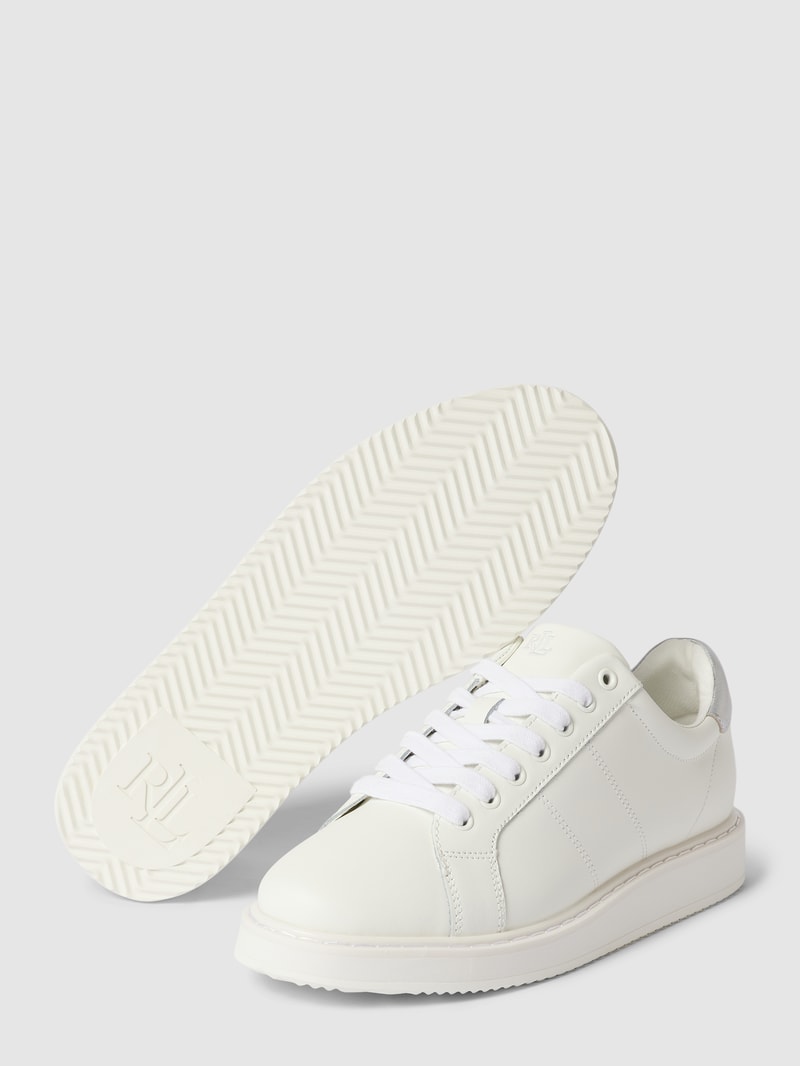 Sneaker aus Leder mit Label-Detail Modell 'ANGELINE' in weiß
