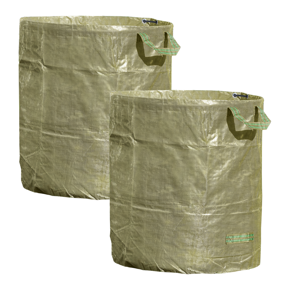 Powertec Garden Gartenabfalltasche ca. 272 Liter - Olive, 2er-Set