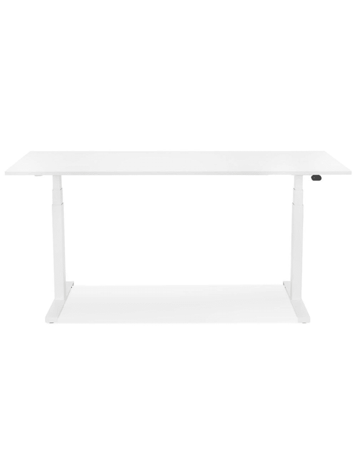 KADIMA DESIGN Schreibtisch 140x70 cm elektrisch höhenverstellbar ergonomisch in Weiß günstig kaufen