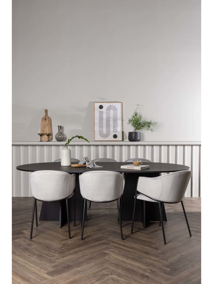 ebuy24 Essgruppe Bootcut 53 (7-teilig) Schwarz 115 x 230 cm günstig kaufen onesize