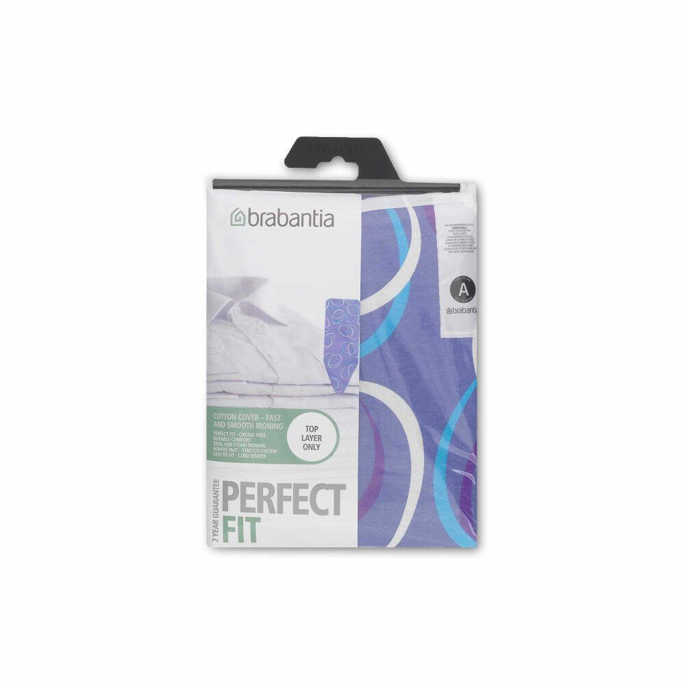 Brabantia Bügelbrettbezug Baumwollbezug mit 2 mm Schaumstoff, 110 x 30 cm