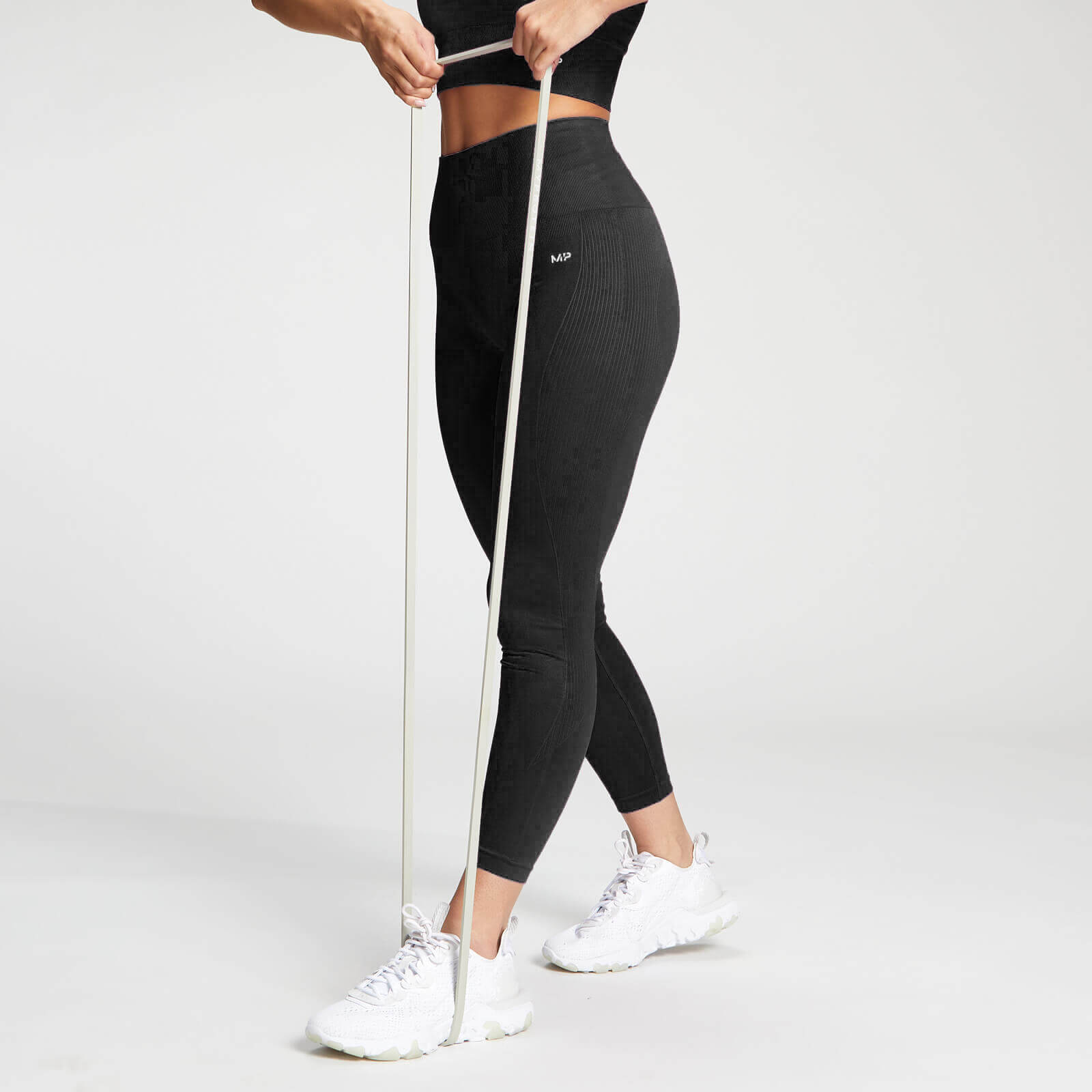 Legging ⅞ sans coutures MP Shape pour femmes – Noir