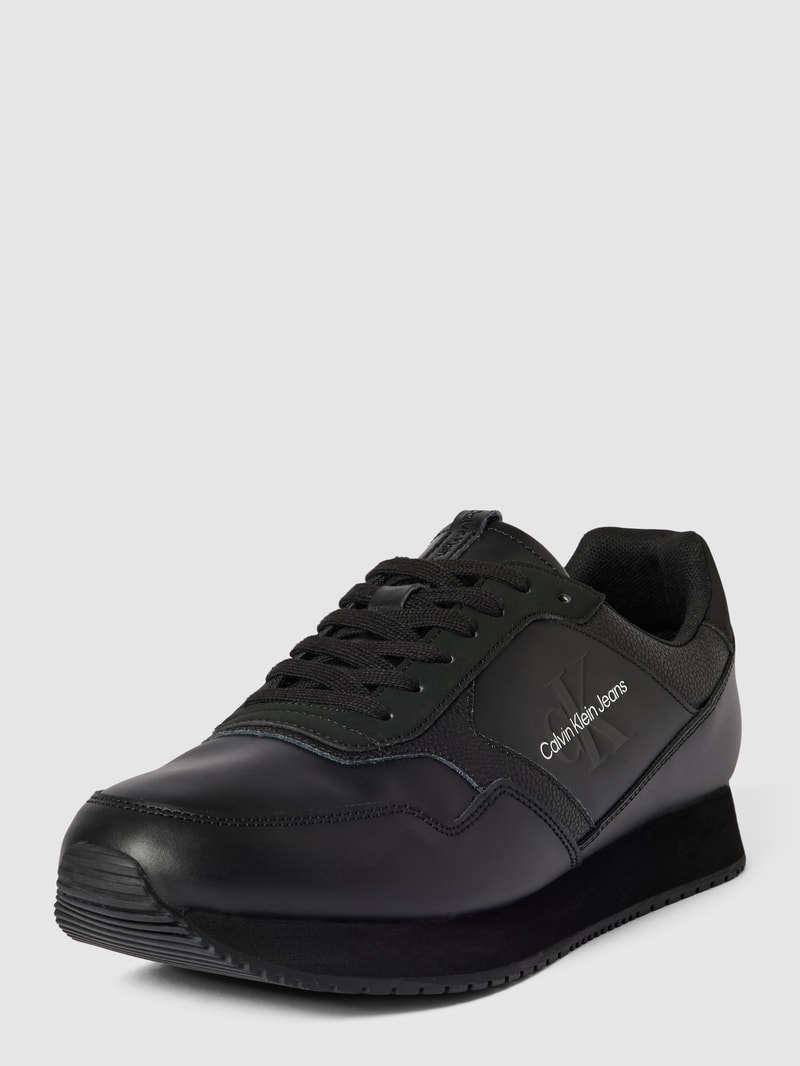 Sneaker mit Logo-Print Modell 'RETRO RUNNER' in schwarz