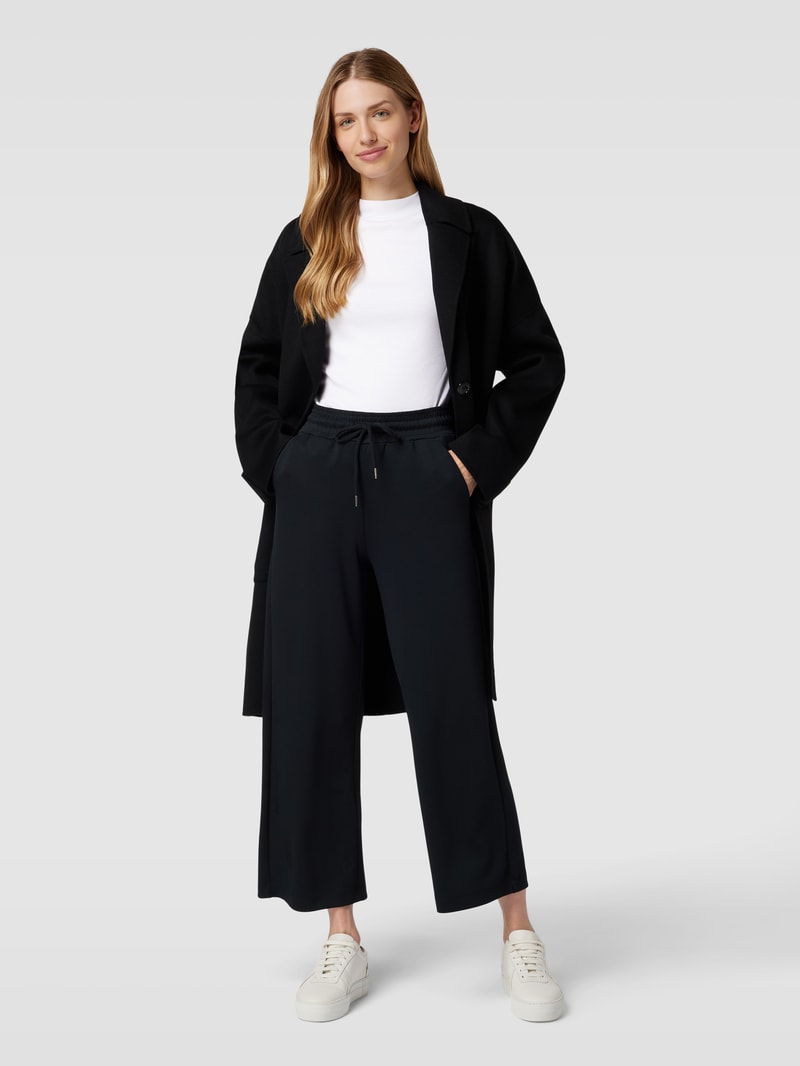 Longsleeve mit geripptem Rundhalsausschnitt in weiß