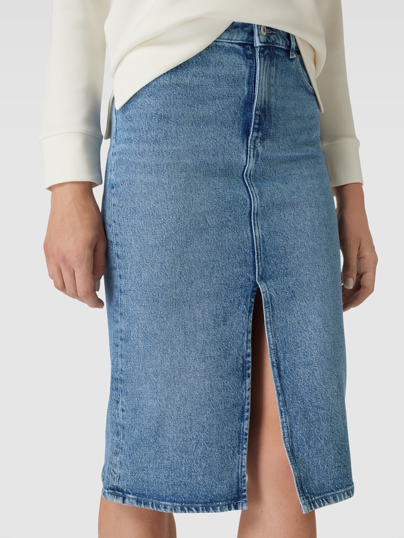 Jeansrock mit Eingrifftaschen in bleu
