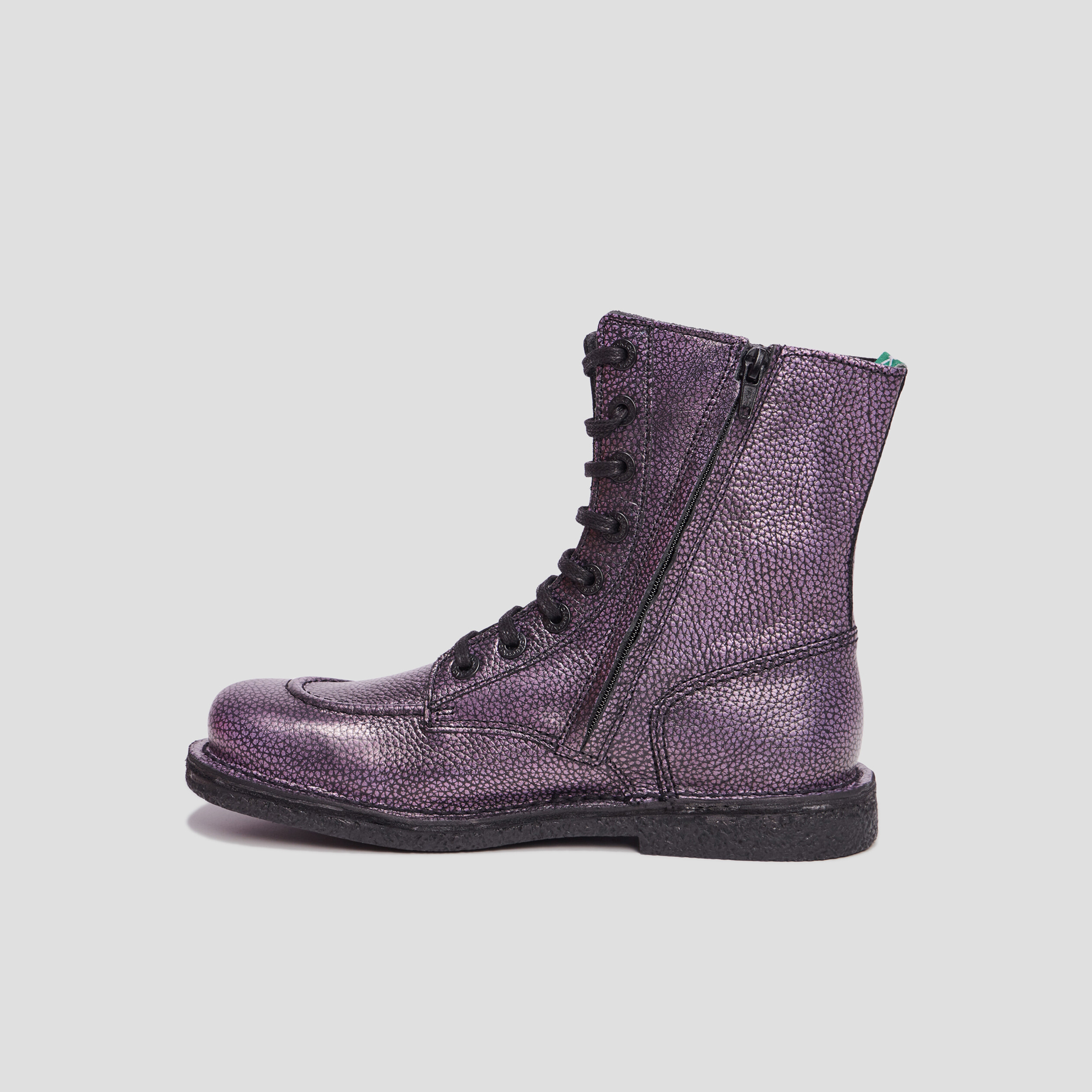 Bottines en cuir Kickers Meetickzip violet femme | La Halle