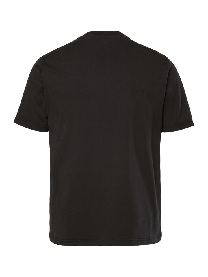 Men Plus Kurzarm T-Shirt in schwarz günstig kaufen