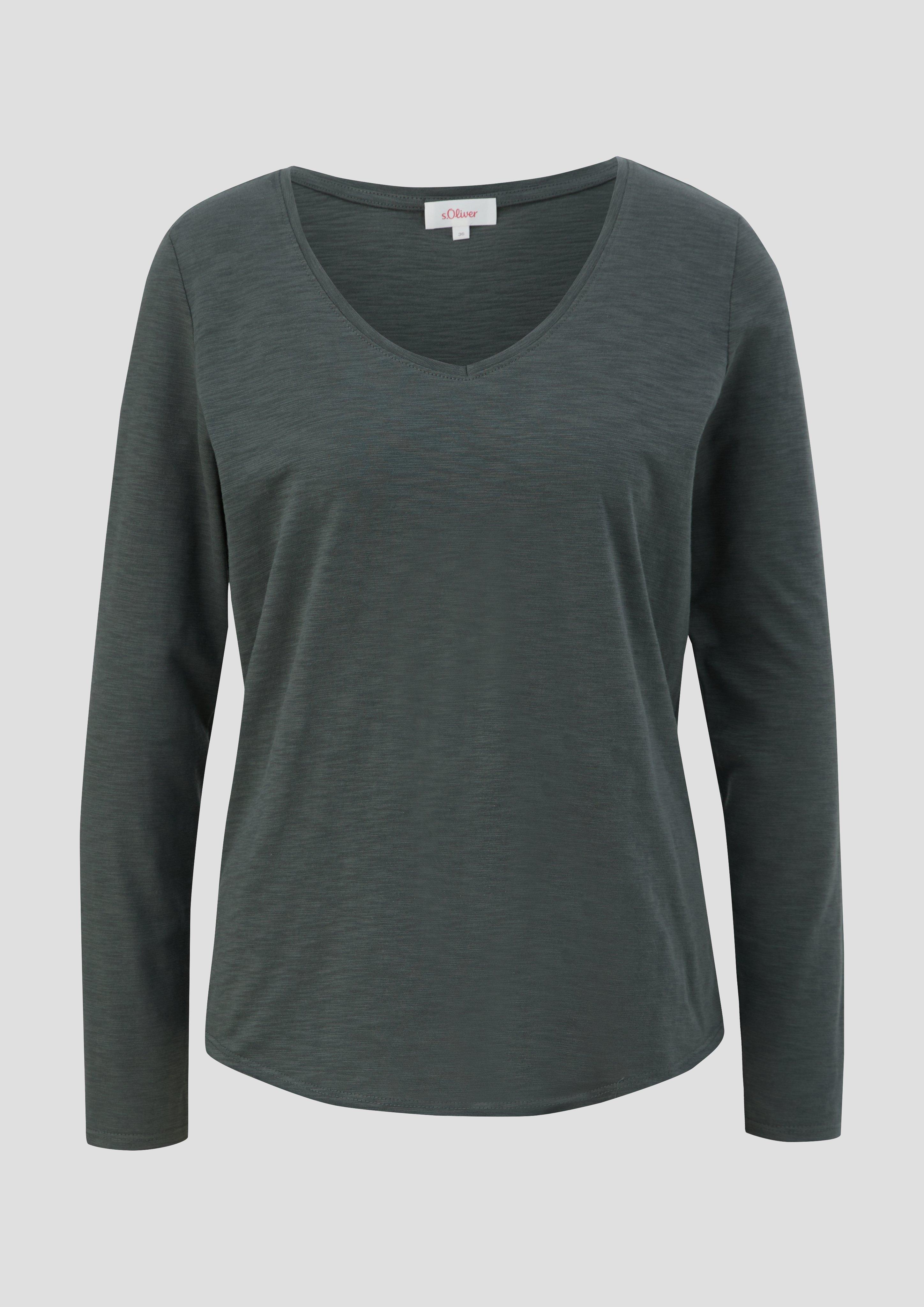Gestreiftes Longsleeve mit Rollsaum  2135958-7909