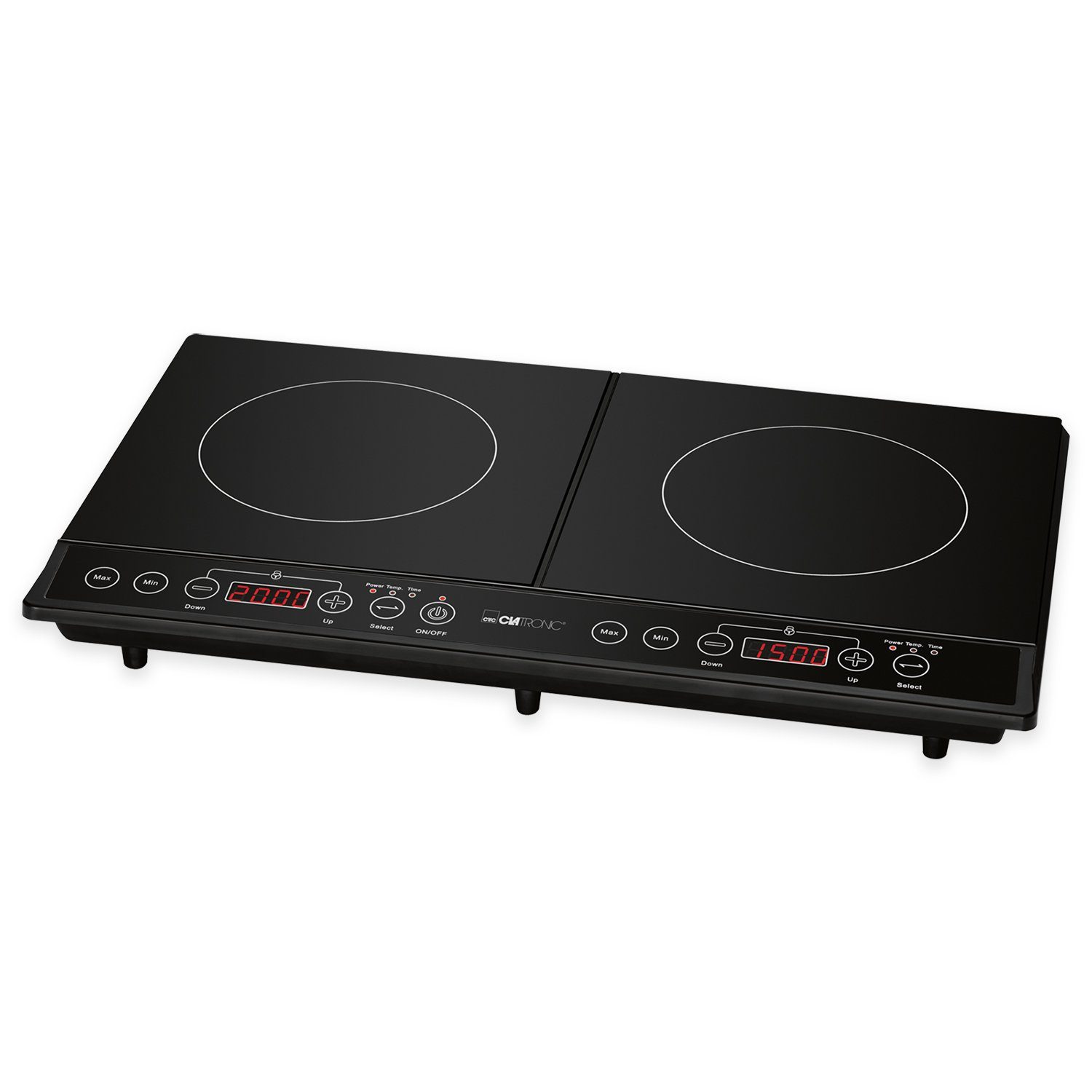 CLATRONIC Doppelkochplatte CLATRONIC Induktion Doppel-Kochplatte Kochfeld Herd Camping DKI 3609
