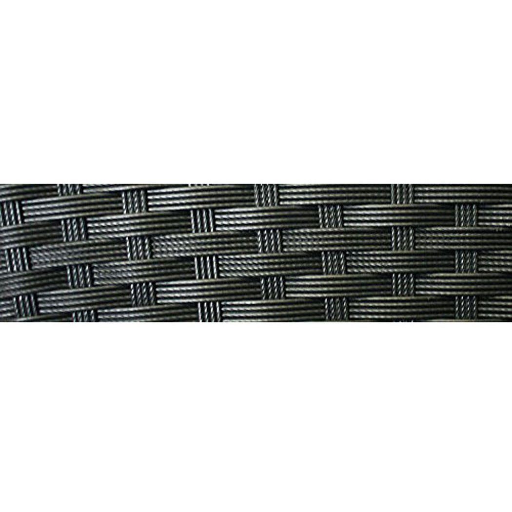 KMH Truhe Polyrattan Kissentruhe mit Rollen schwarz