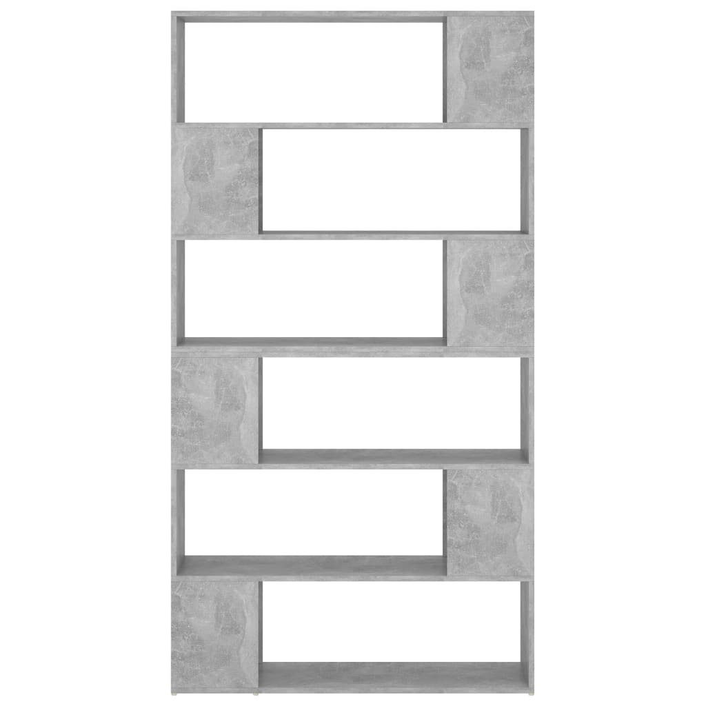 vidaXL Bücherregal Bücherregal Raumteiler Betongrau 100x24x188 cm, 1-tlg.