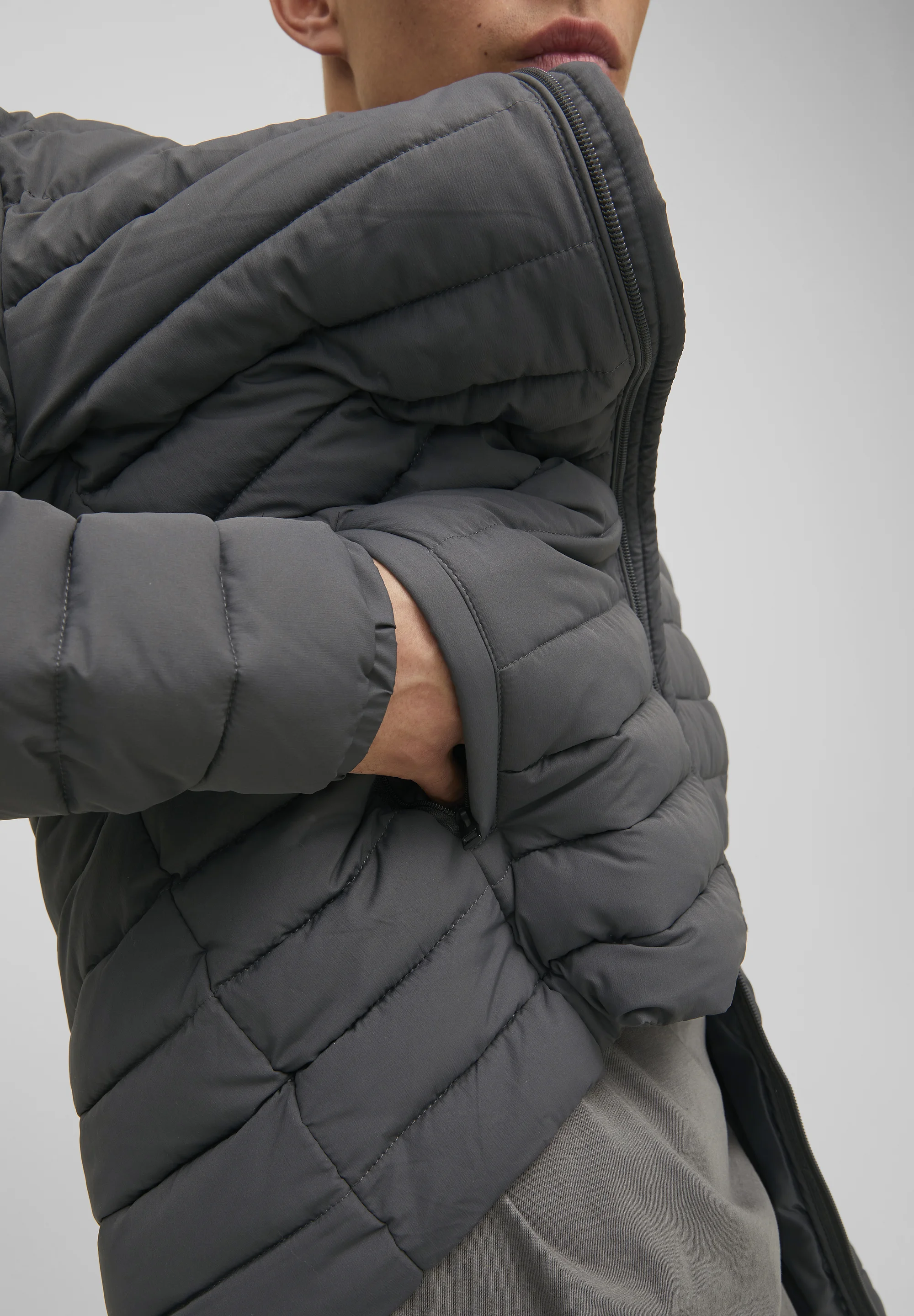 Jack & Jones PREMIUM JJERECYCLE PUFFER COLLAR - Chaqueta de entretiempo
