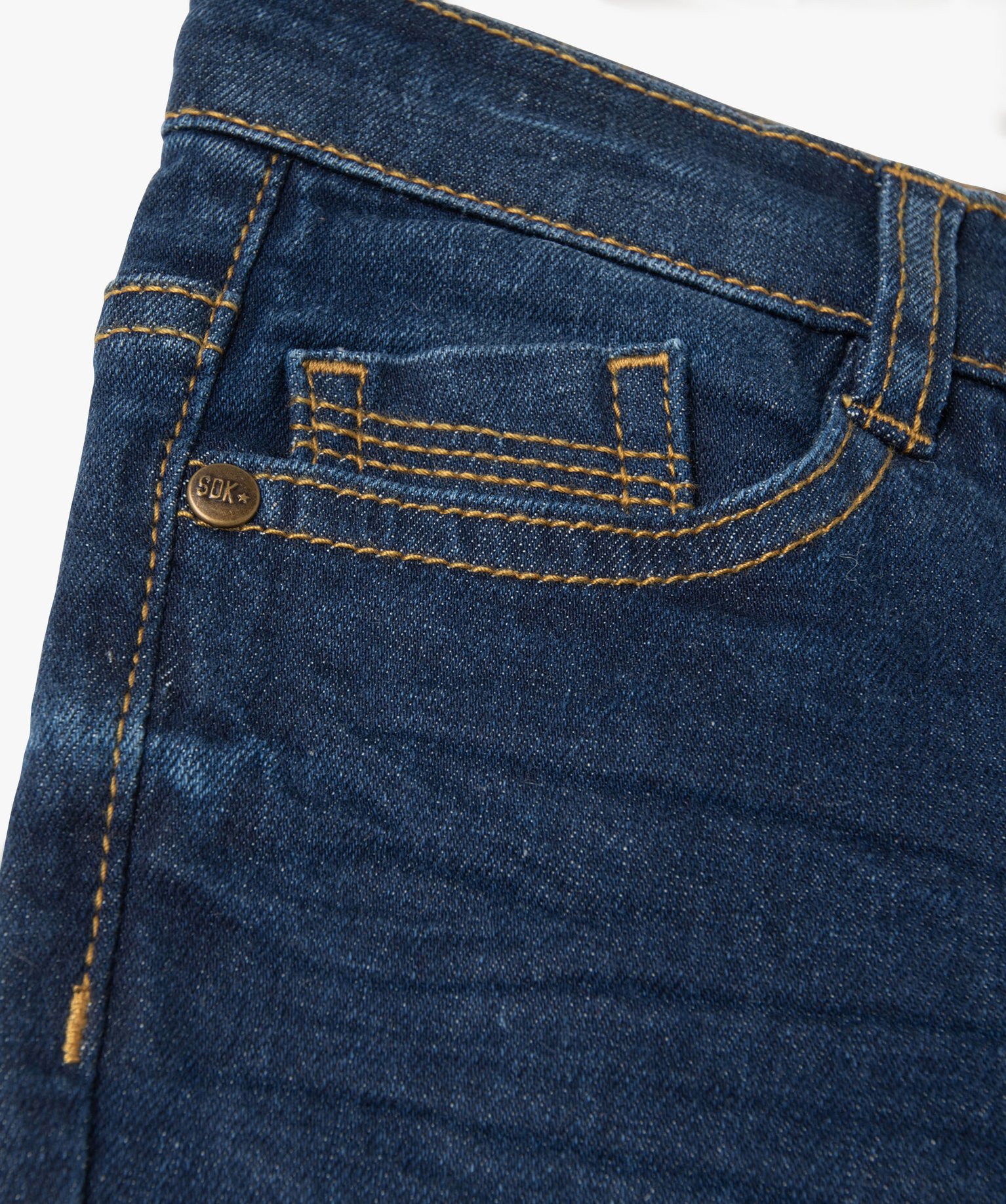 Jean Garçon coupe slim 5 poches stone | GEMO