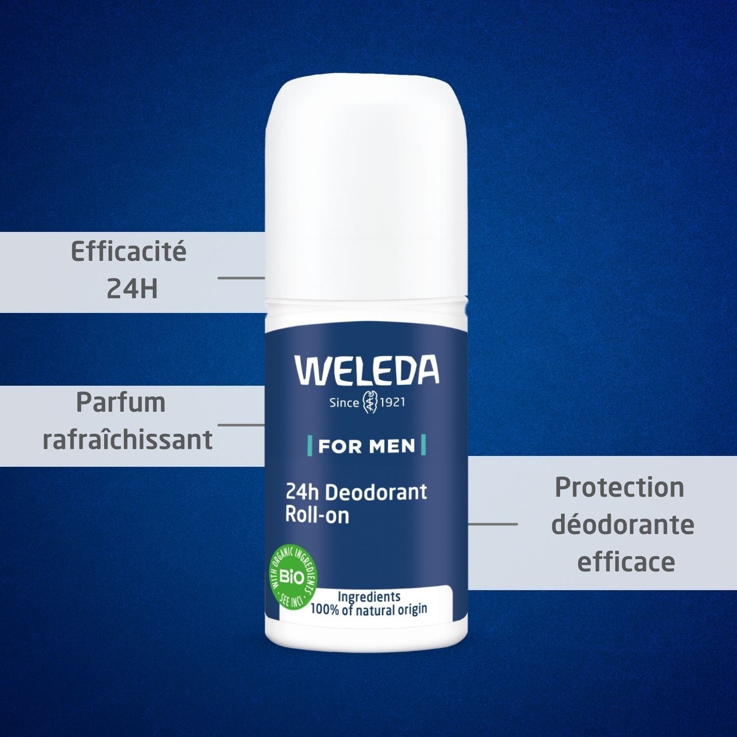 Weleda 24H Roll-On Deodorant for Men - 50ml