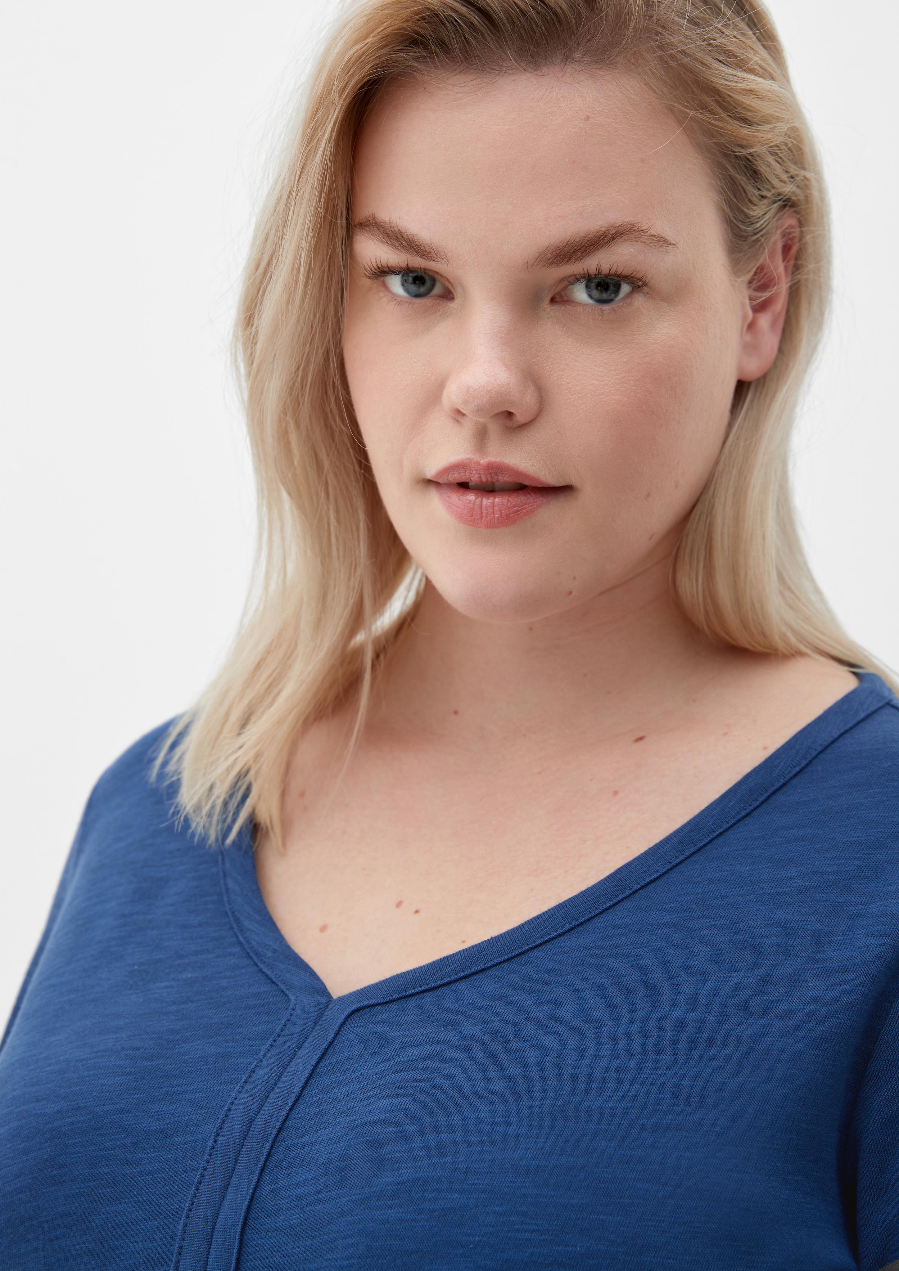 Blusenshirt mit Smokbündchen  2126028-5657