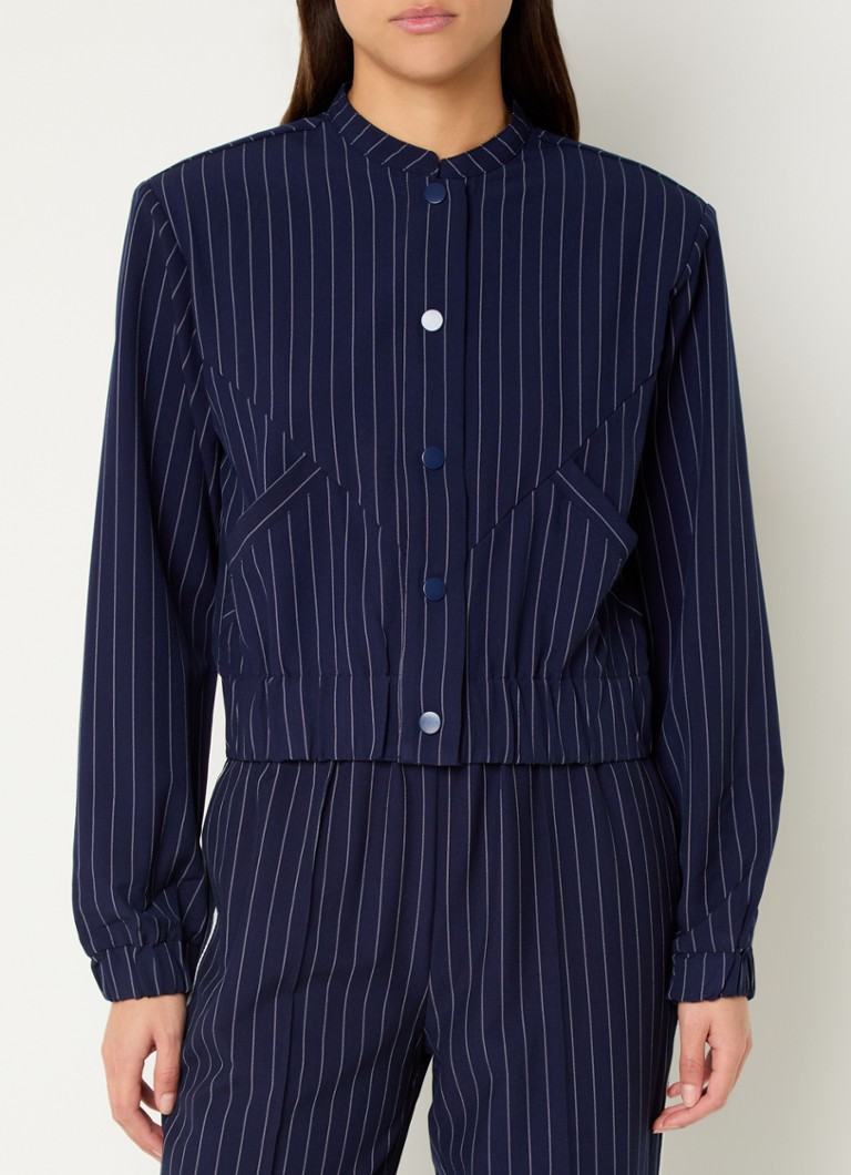 Refined Department Elysia blazer with pinstripe and shoulder pads
