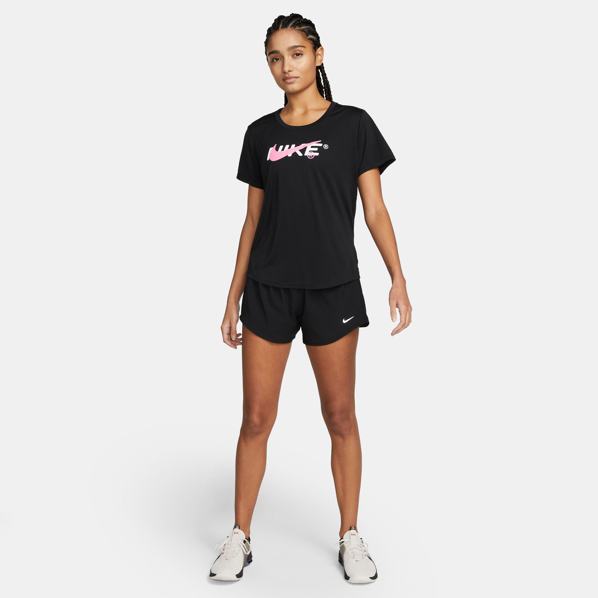 Dri-Fit One Mid Rise 3in Shorts Damen - Schwarz