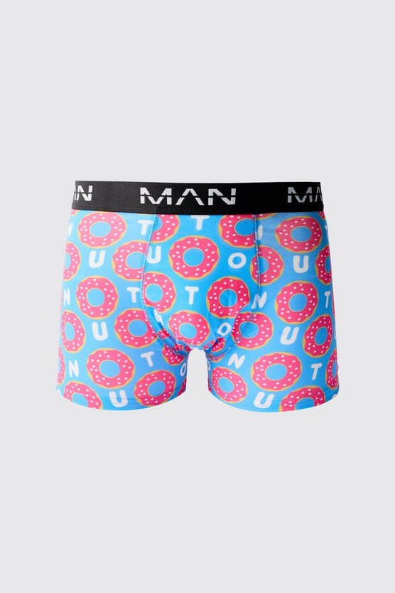 Boxershorts mit Man Doughnut Slogan Print