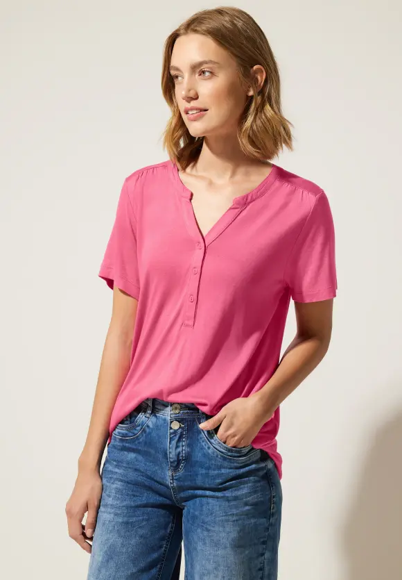 Street One Jersey Shirt mit Knopfleiste