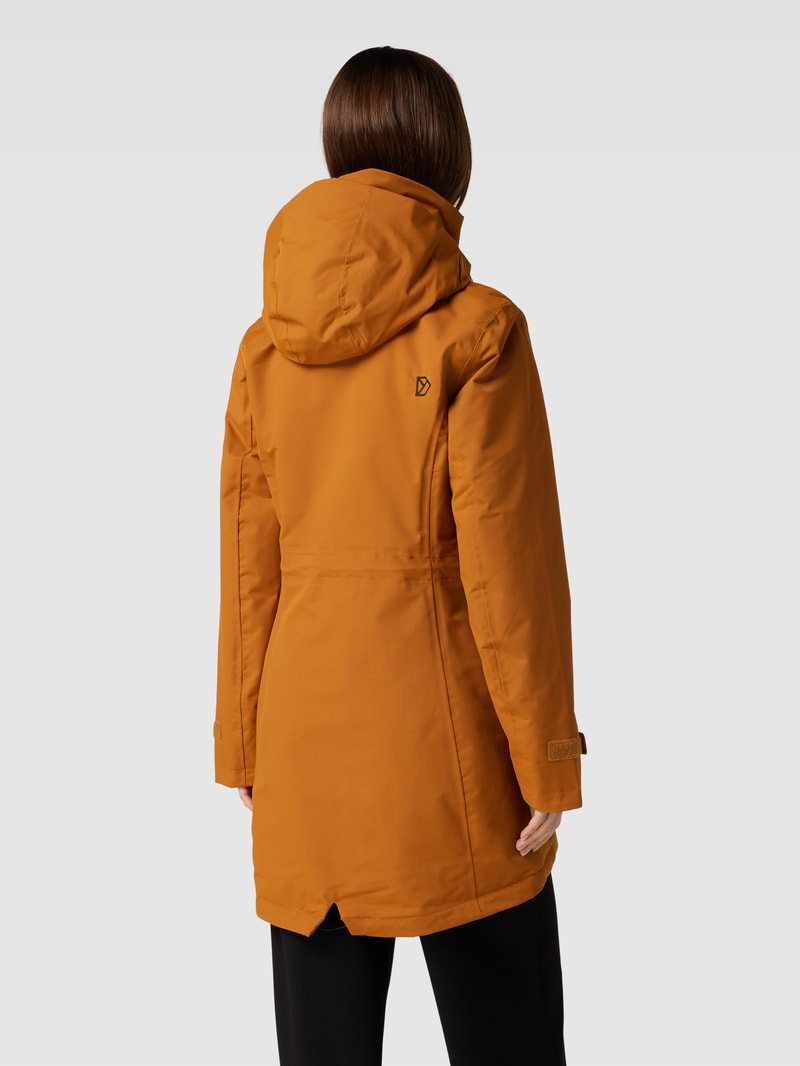 Steppjacke mit abnehmbarer Kapuze in orange