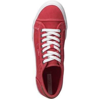 s.Oliver Leinen Sneaker in rot