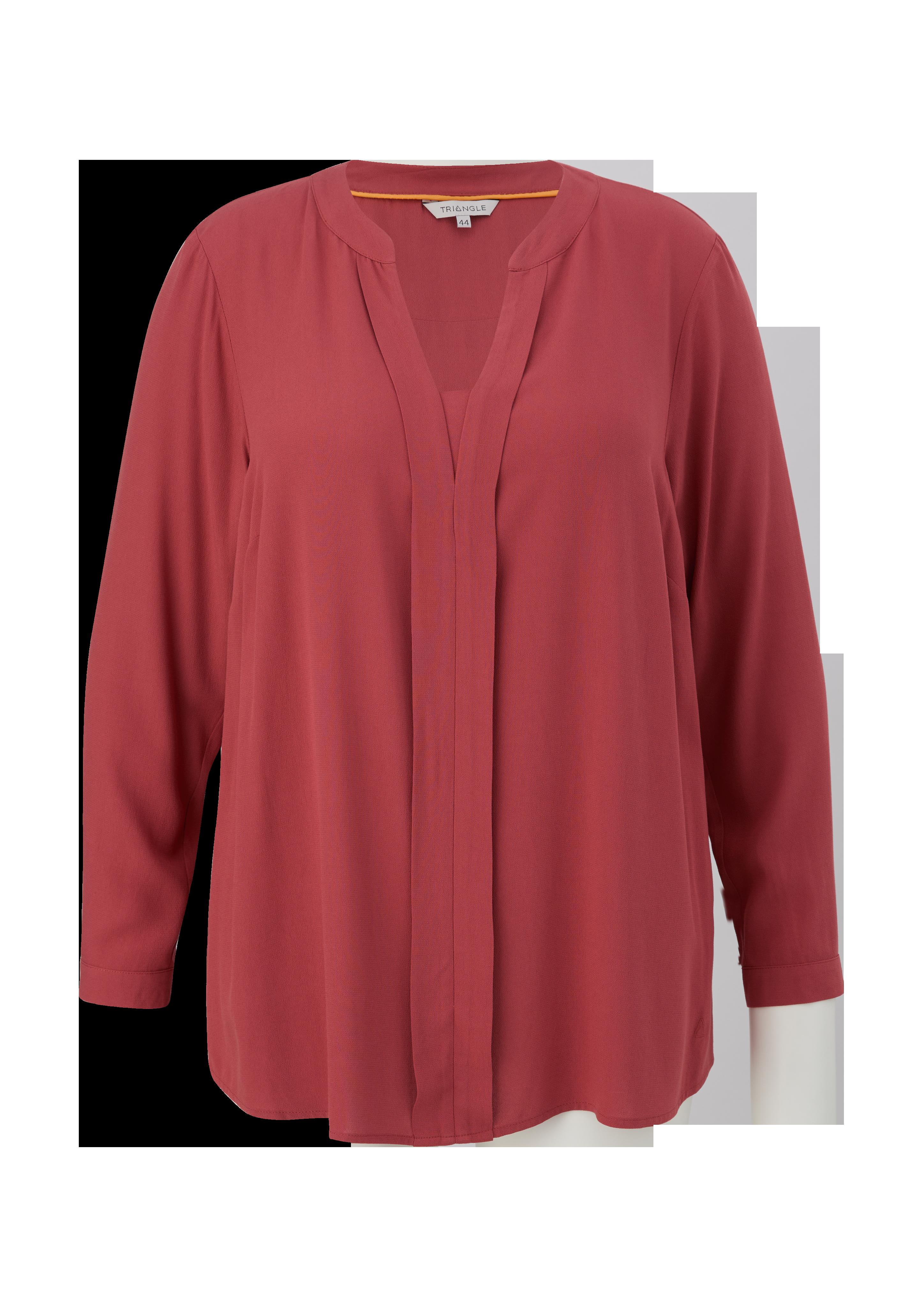 Crêpe-Bluse mit Passe  2136469-3555