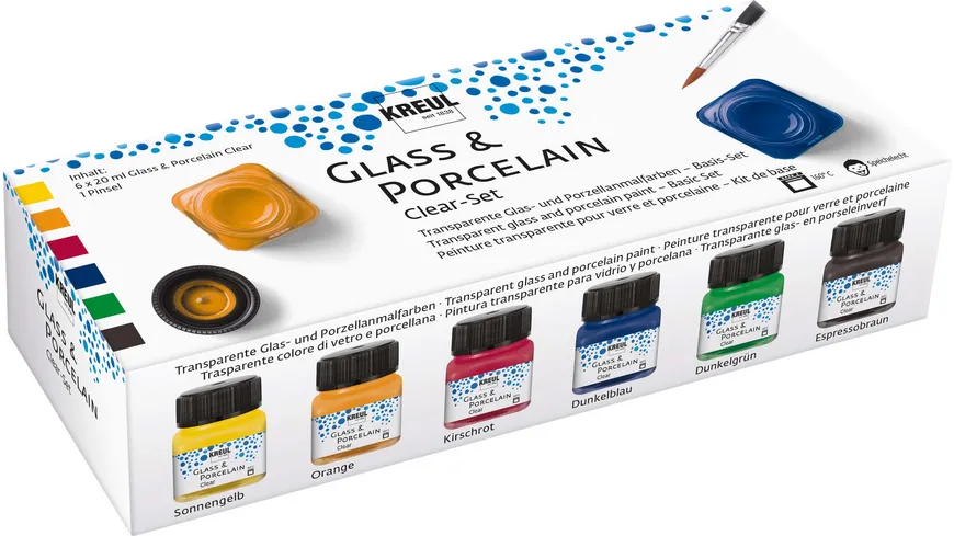 KREUL Glass & Porcelain Clear Set 6 x 20 ml 120 ml