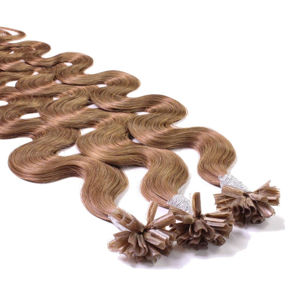 hair2heart Extensions à chaud bonding cheveux naturels #14 blond foncé 1g extensions
