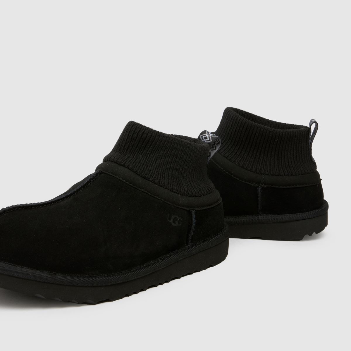 UGG svarta ultra mini stretchiga juniorstövlar med manschett