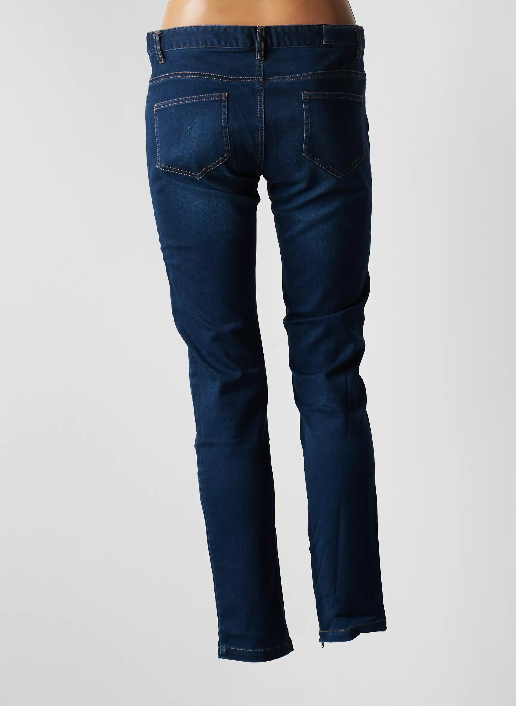 Athe Jeans Coupe Slim Femme couleur bleu