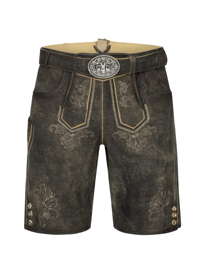 KRÜGER Lederhose Arijus in grau günstig kaufen