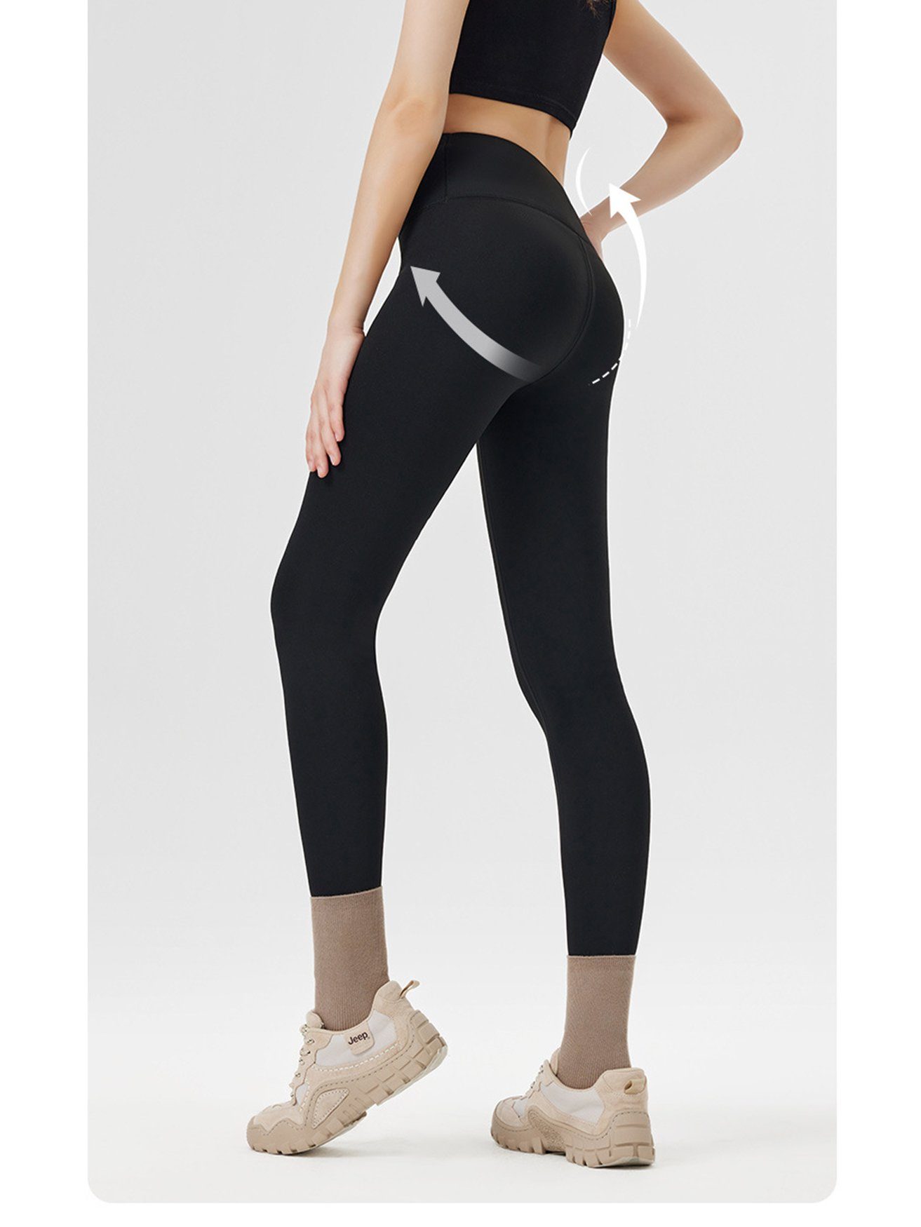 HOHEA H Thermoleggings Shaping Hose Damen Winterhose schwarz gepolstert (1-tlg) und verdickt Bauchstraffung Hose Seamless Tights