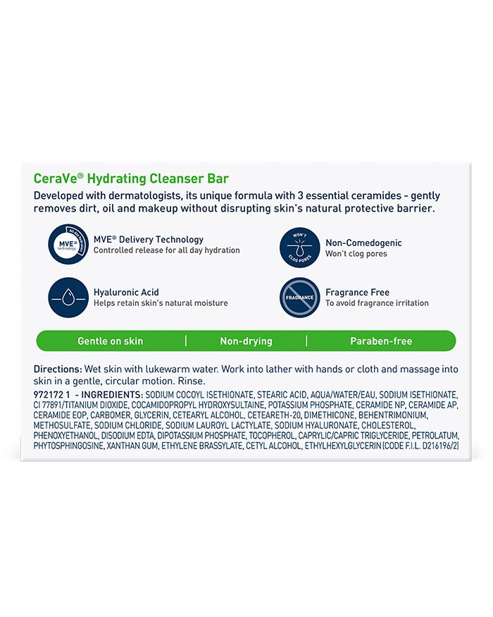 Pain nettoyant hydratant Pain nettoyant doux et hydratant