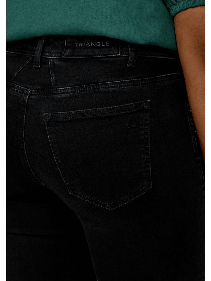 TRIANGLE Jeans-Hose kurz in Schwarz günstig kaufen