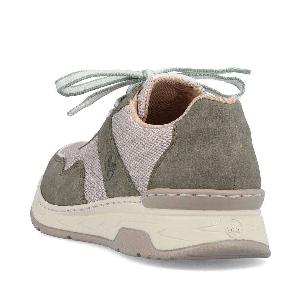 Rieker Damen Sneaker Low kaktusgrün-hellbeige