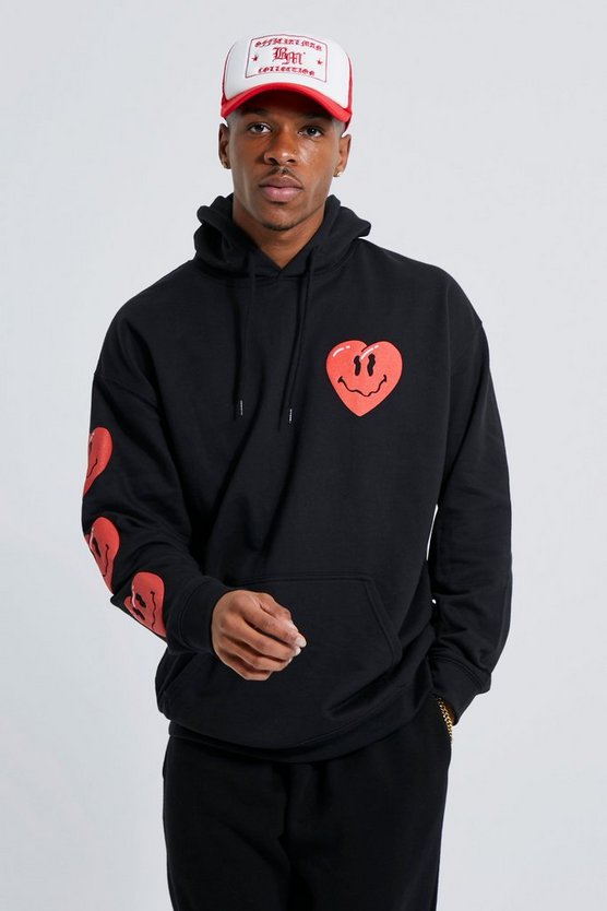 Hoodie mit Herz-Print
