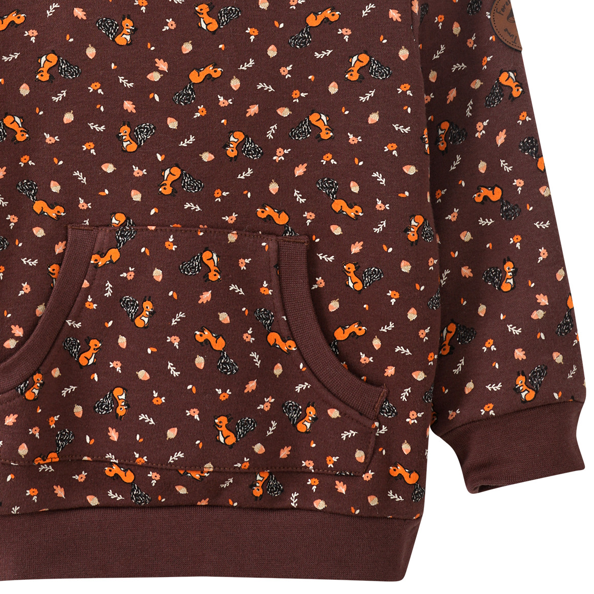 Mädchen Sweatshirt mit Eichhörnchen-Allover