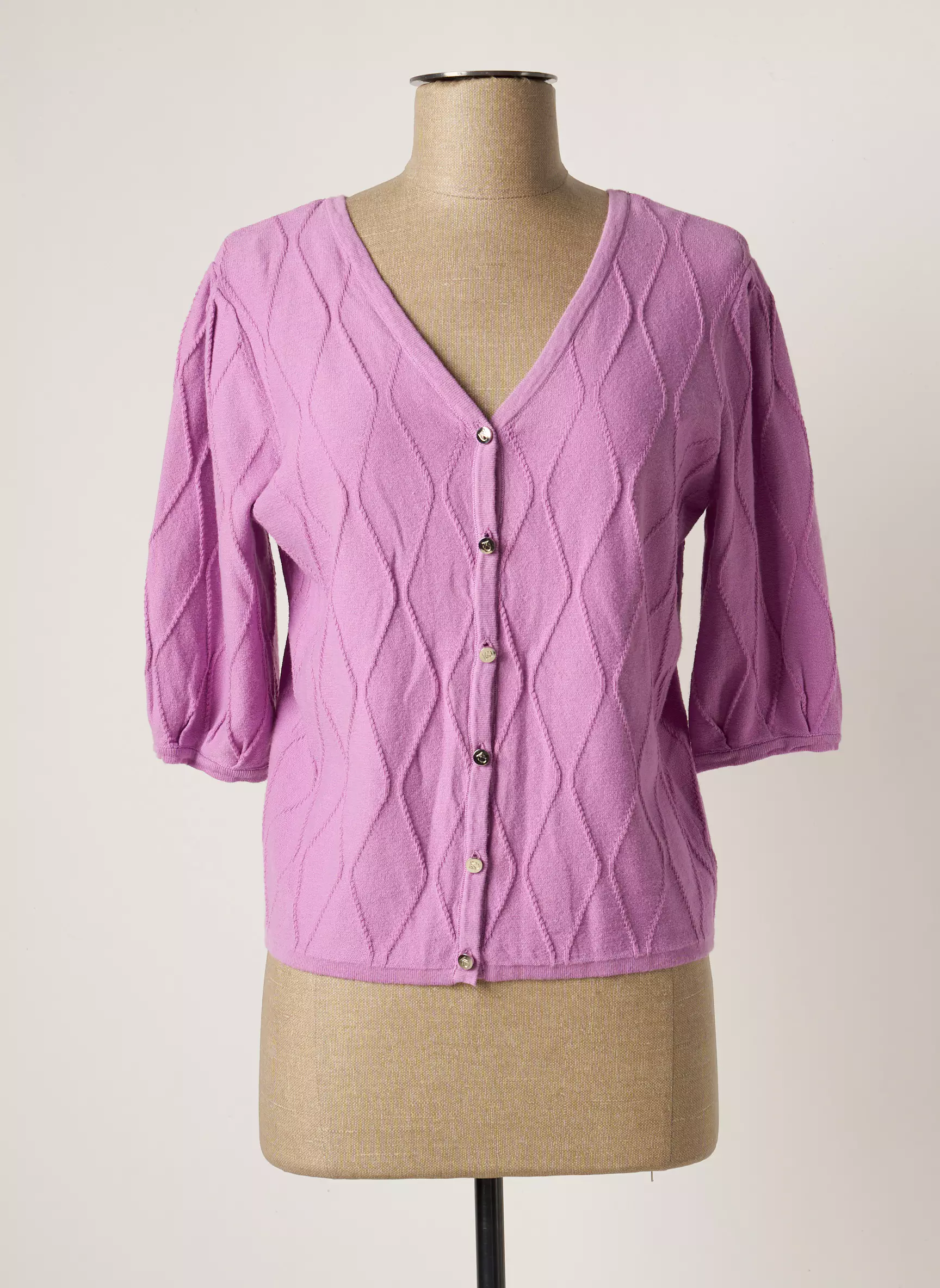 Marble Gilets Manches Courtes Femme couleur violet